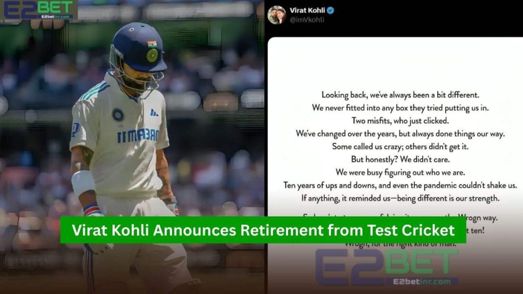 Virat Kohli Announces Retirement from Test Cricket