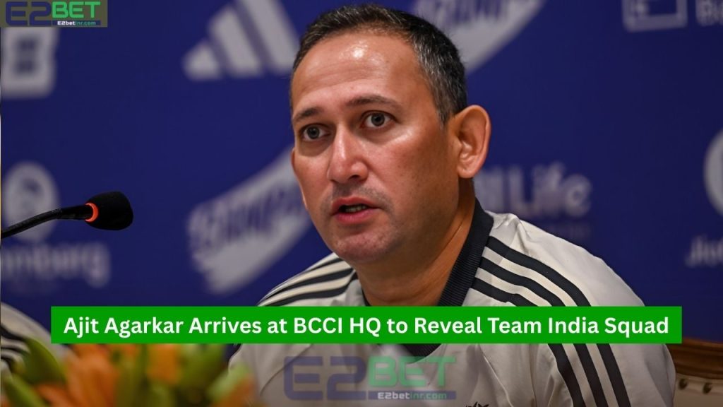 Ajit Agarkar Arrives at BCCI HQ