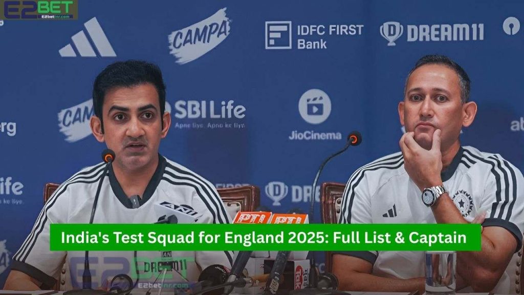 India's Test Squad for England 2025