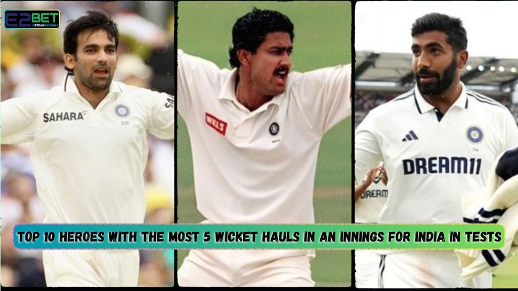 Most 5 Wicket Hauls in an Innings for India in Tests