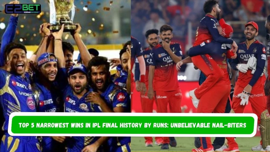 Narrowest Wins in IPL Final History by Runs