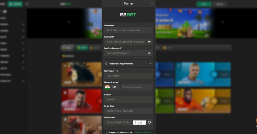How to Register on E2BET