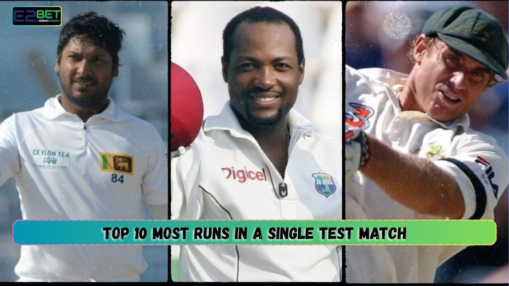 Most Runs in a Single Test Match