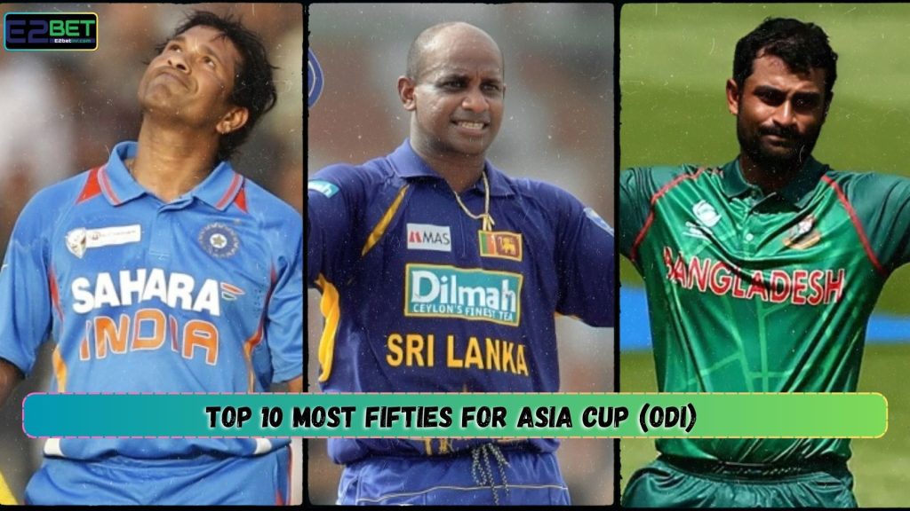 Most Fifties For Asia Cup