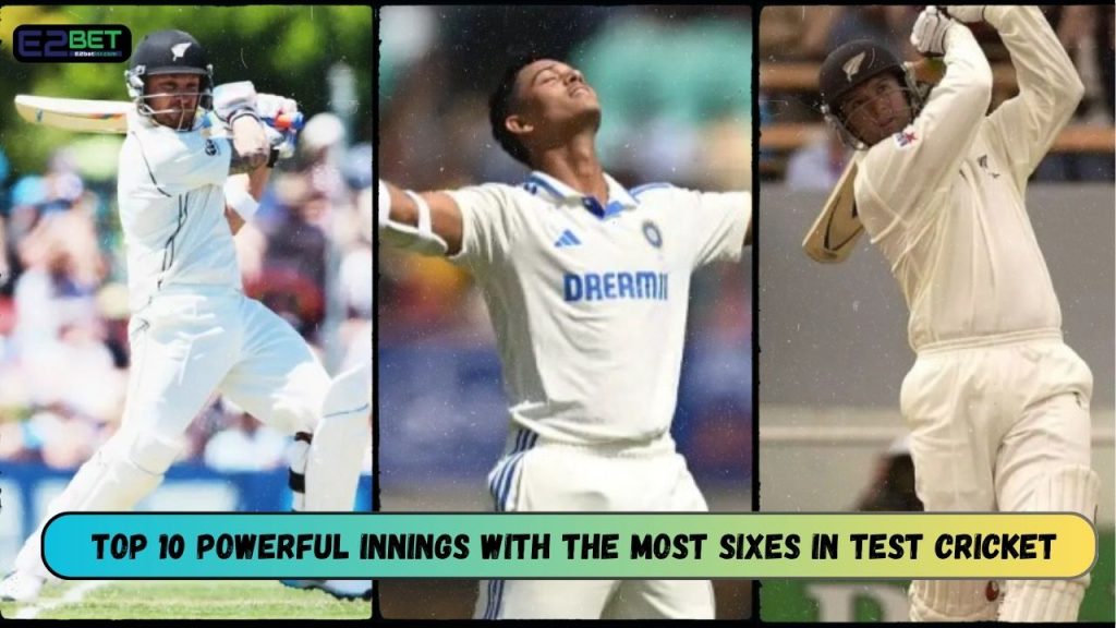 Innings with the Most Sixes in Test