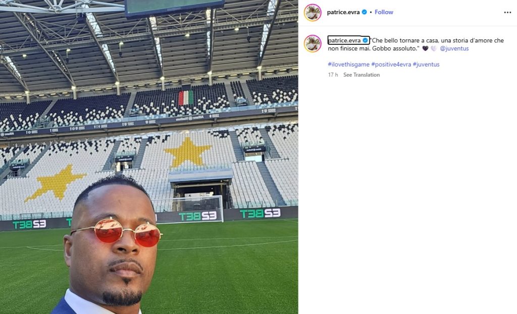 Juventus Legend Patrice Evra Shares Selfie with E2bet