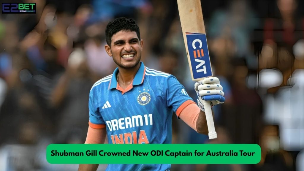 Shubman Gill Crowned New ODI Captain